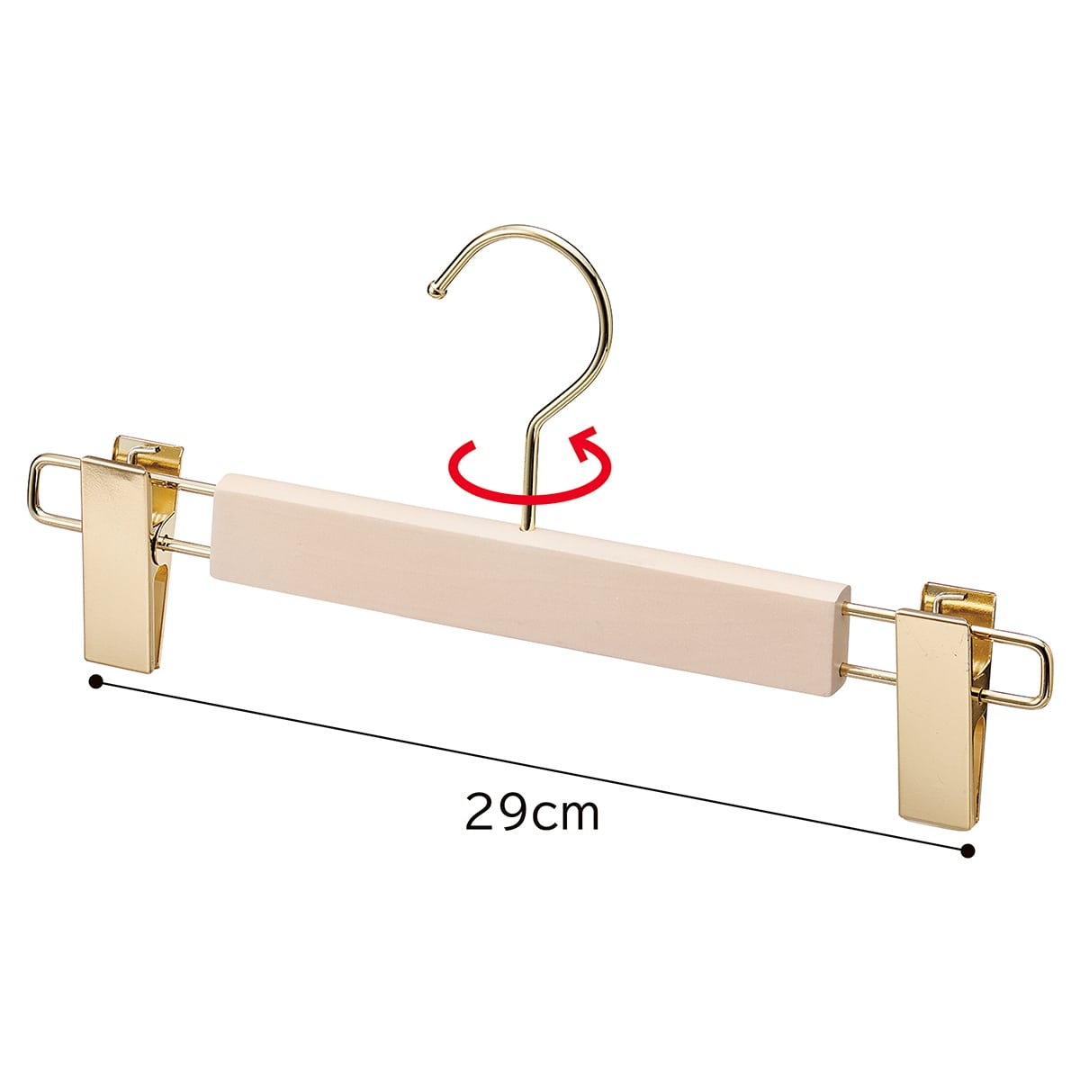 木製ハンガー 白染め 湾曲型幅38cm