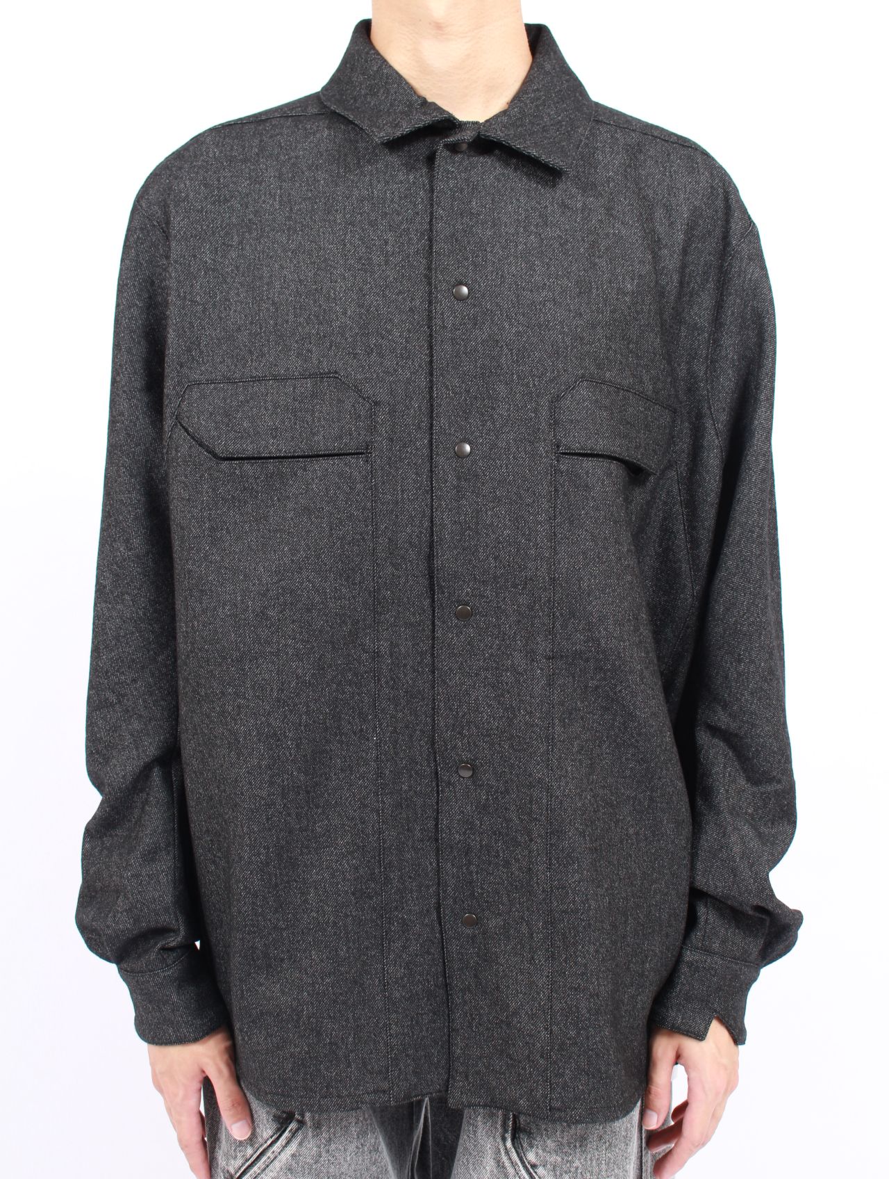 OPPOSE DUALITY - 【25AW】ウール カシミヤ パネル 尾州産 ウール 長袖