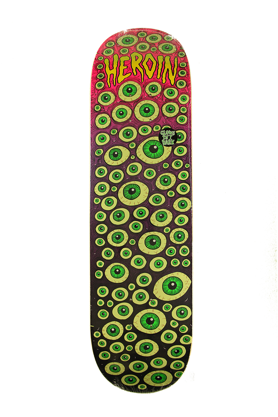 HEROIN - TOXIC FADE EYES 8.5” X 32.25” DECK - Street Skateshop