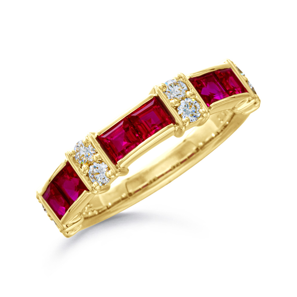 ルビー ダイヤモンド リング | SUWA | アニバーサリーバンドリング