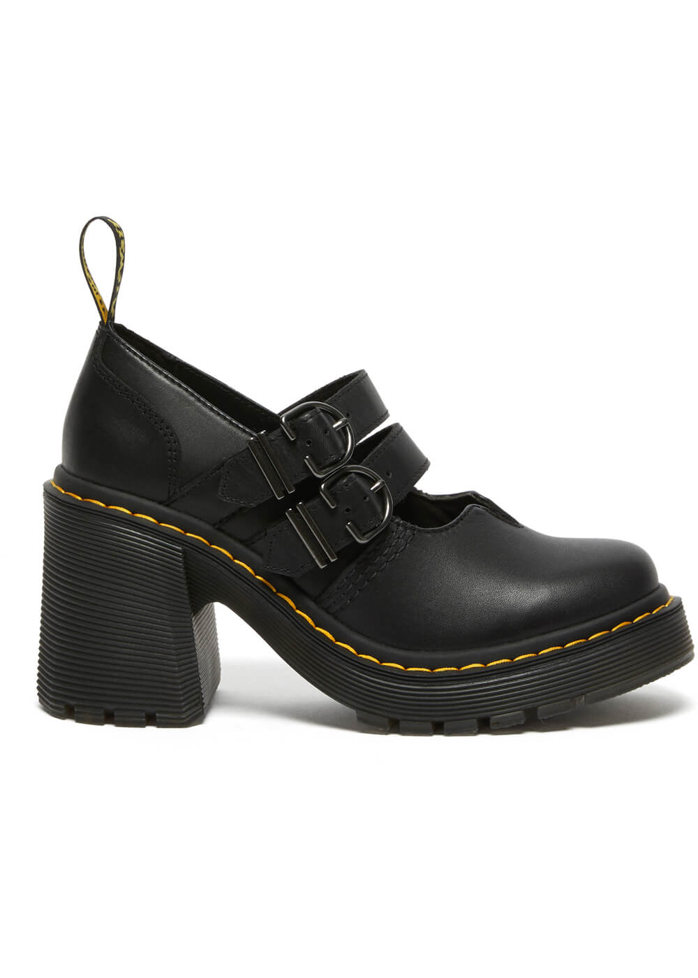 Dr. Martens Eviee Sendal Leather Mary Jane Pumps Black - www