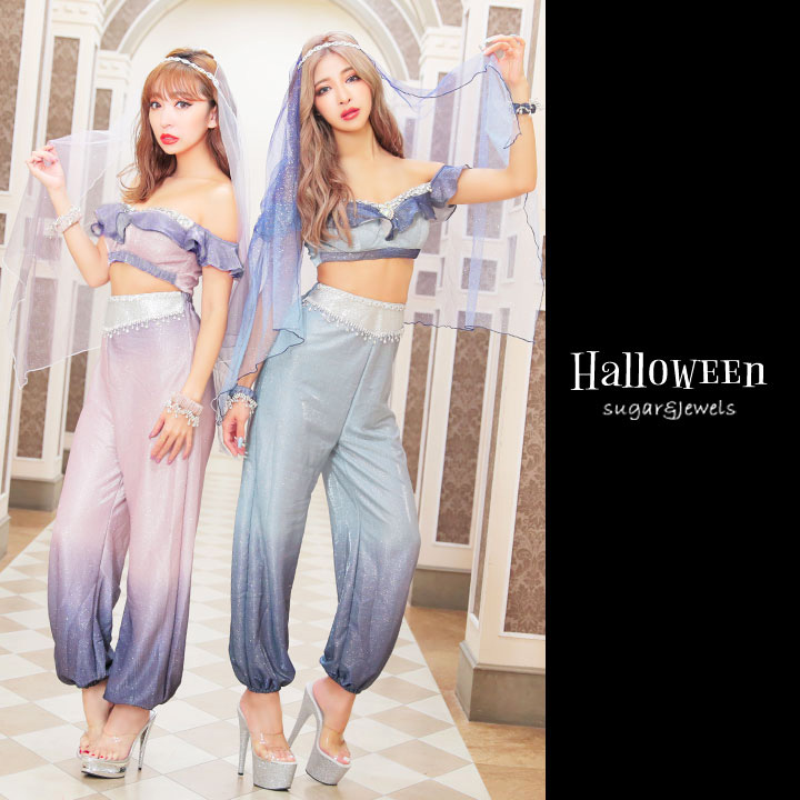 アラビアンガール/アラジンコスプレセット【ハロウィン4点セット