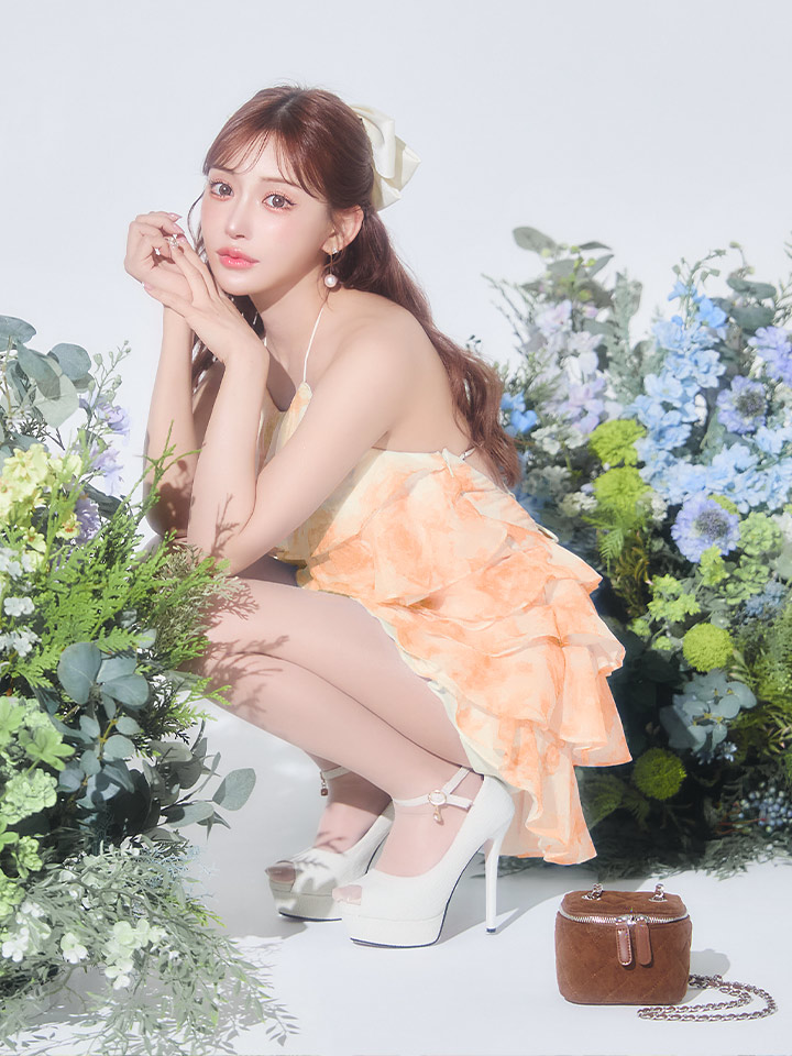 XSサイズあり【ROBE de FLEURS/ローブドフルール】シアーローズ