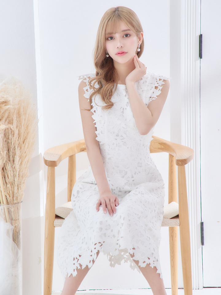 XS-Lサイズあり 【GINZA COUTURE/銀座クチュール】レース/ ワンカラー