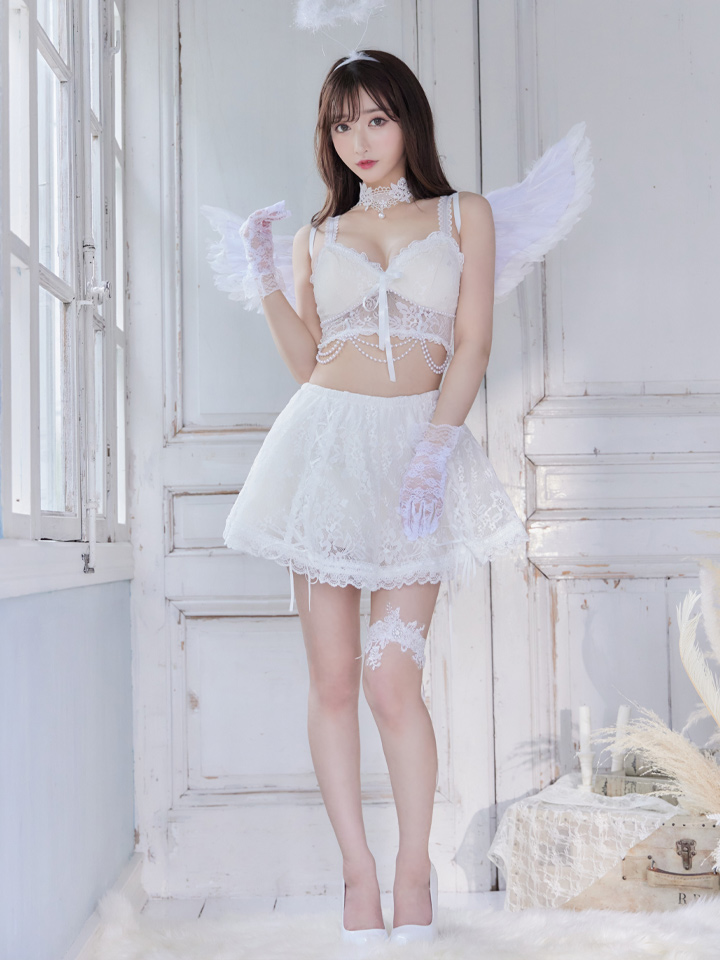即日発送】2ピース/レースセクシーエンジェル/天使コスプレ【sugar
