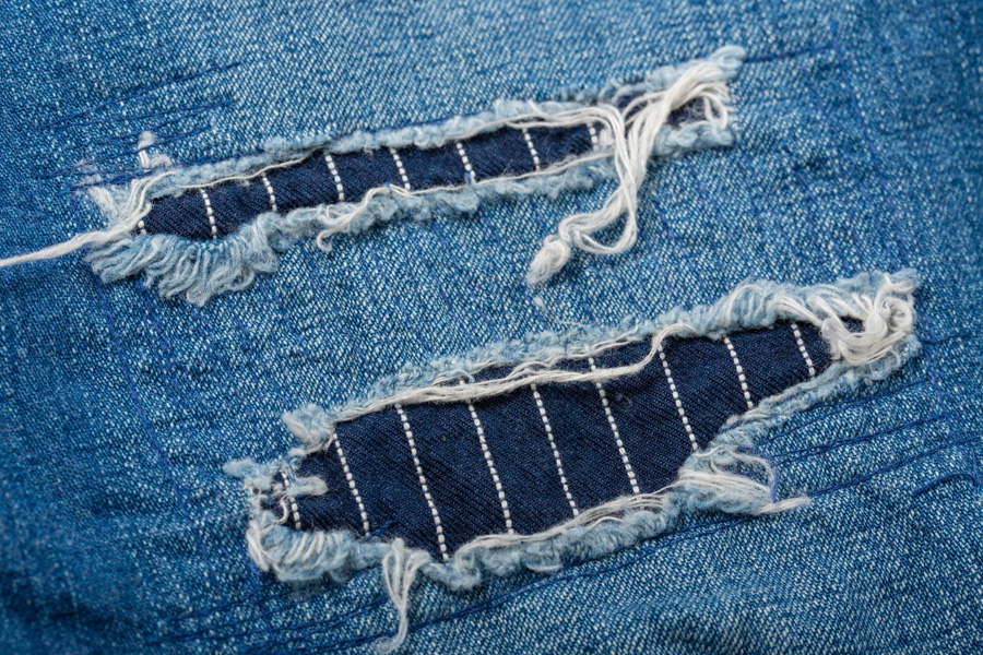 Lot No. SC41822R / 11oz. BLUE DENIM WORK PANTS AGED MODEL - SUGAR