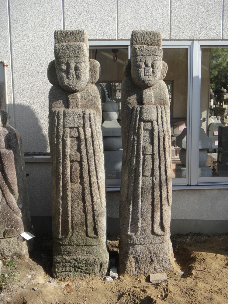 石人 H255㎝ キズありの製品案内愛知県岡崎市の石灯篭・水鉢蹲など石材