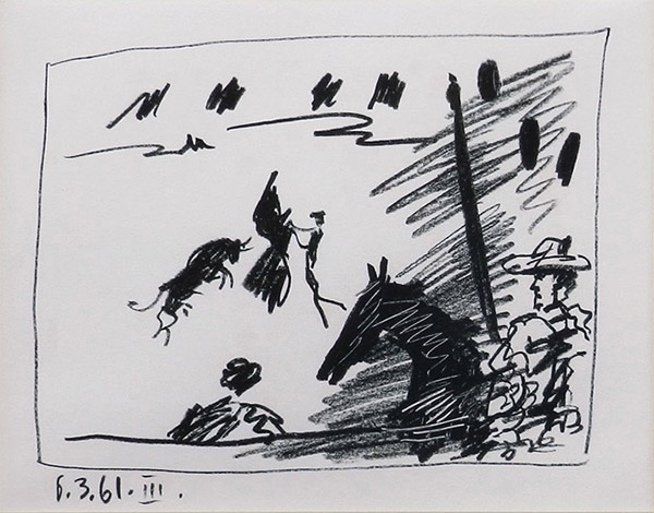 リトグラフ_闘牛場