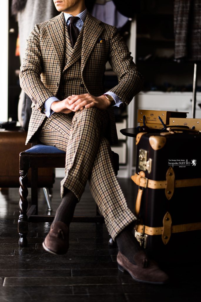 ガンクラブチェック・ビンテージクロス W.Billのカントリースーツ