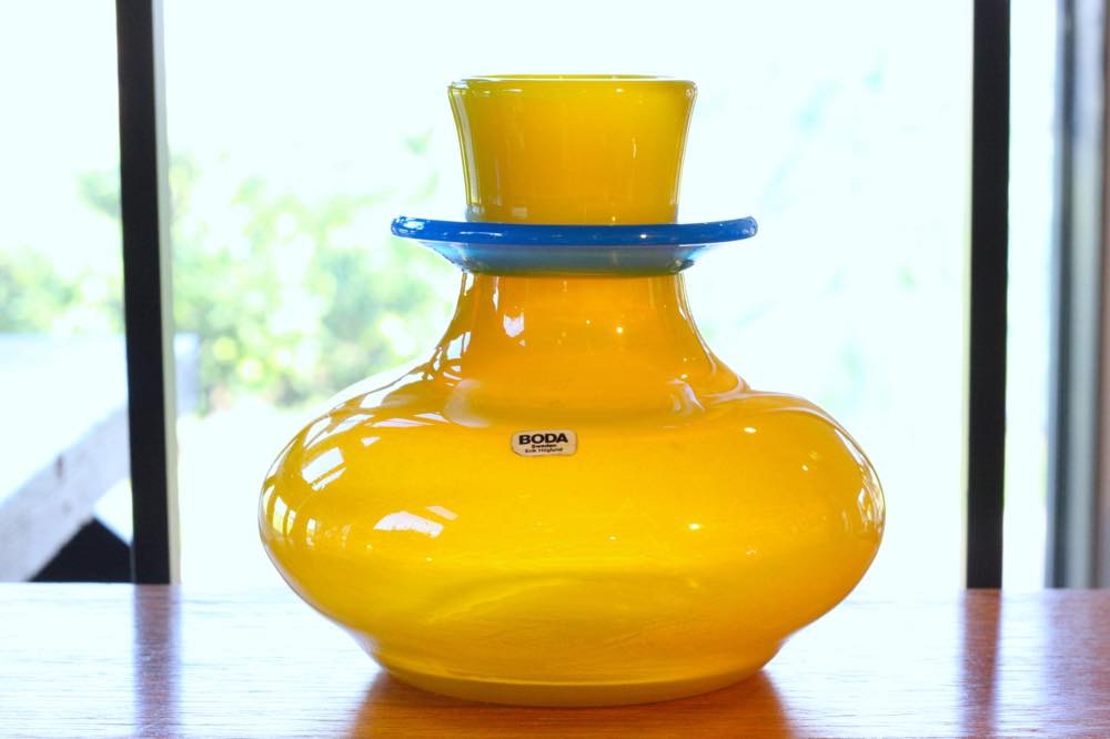 Erik Hoglund/エリックホグラン/ ボトル/フラワーベース/半透明イエロー