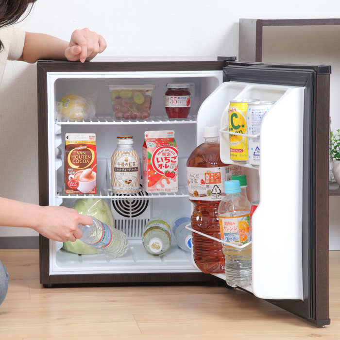 生産終了品】 ペルチェ式 48リットル 1ドア電子冷蔵庫 ナチュラル