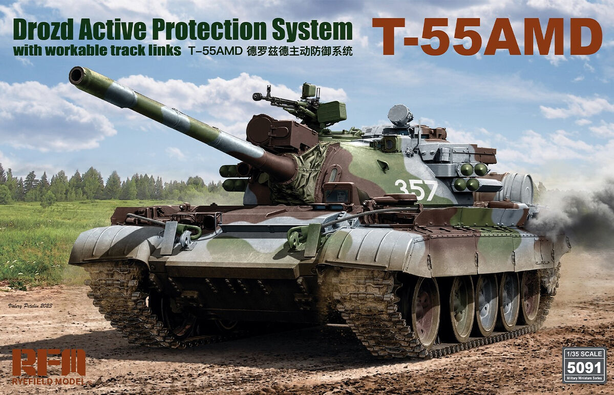 T-55AMD Drozd Active Protection System (With Workable Track Links