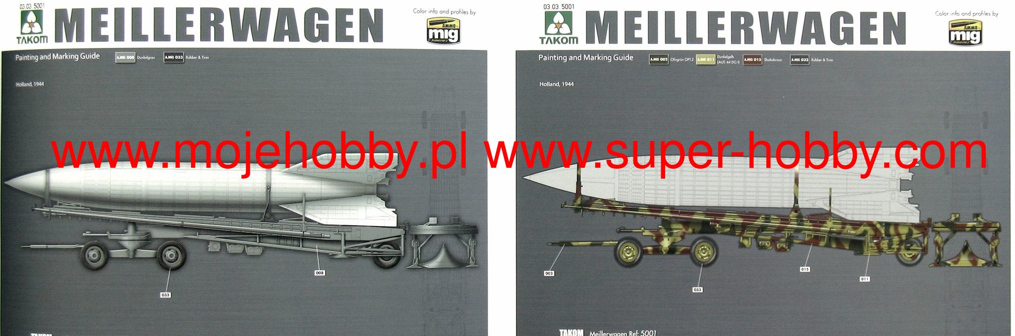 WWII German v-2 Rocket Transporter/Erector Meillerwagen+Hanomag