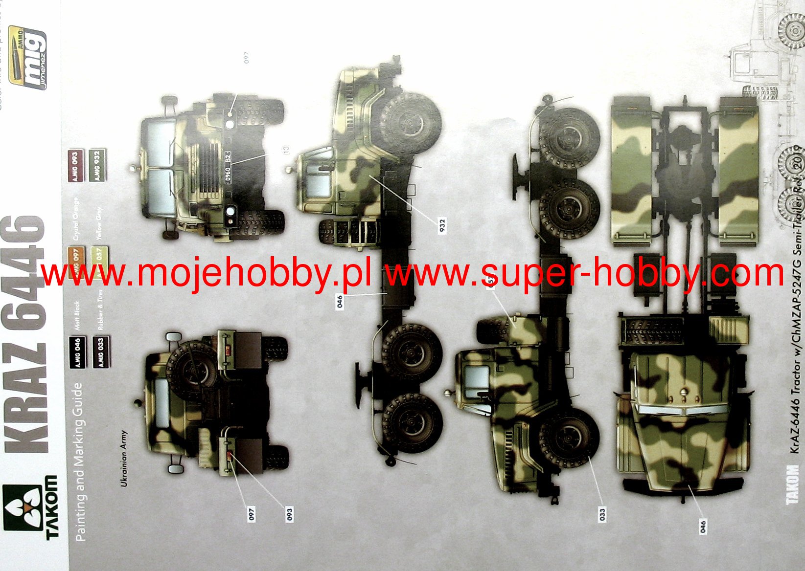 Ukraine Kraz-6446 Tractor Takom 2019