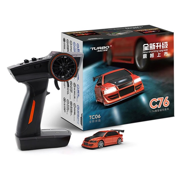 1/76 C76 Red On-road Car [C76] - スーパーラジコン