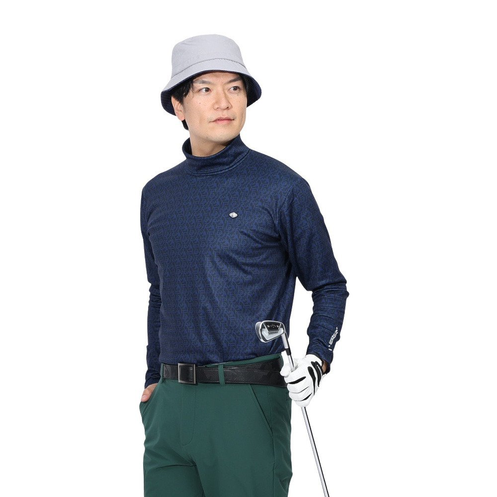 フィドラ（FIDRA）（メンズ）ゴルフウェア 長袖 保温 消臭 総柄