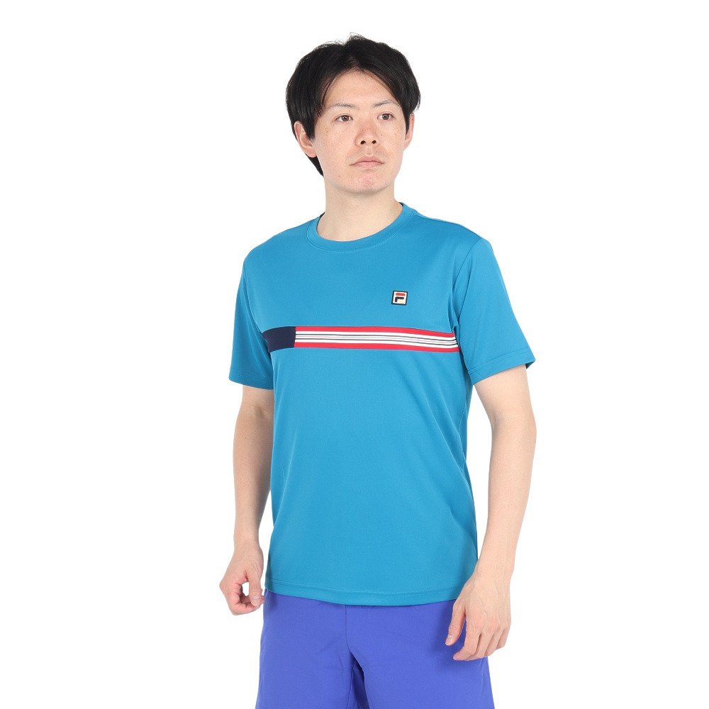 フィラ（FILA）（メンズ）テニスウェア 胸切替ライン バックホール