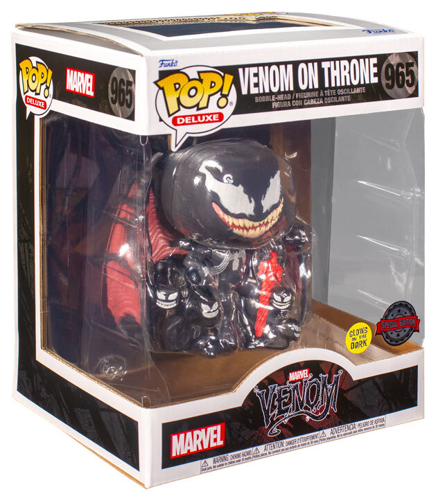 Funko POP! Deluxe Marvel Venom #965 Venom On Throne (Glows In The