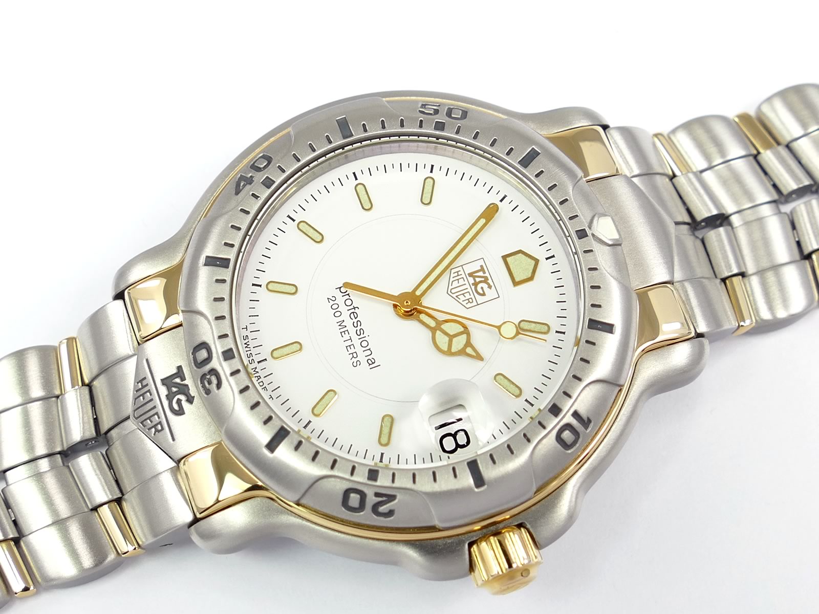 TAG Heuer 6000 Professional WH1151 Stainless Steel & 18k Gold