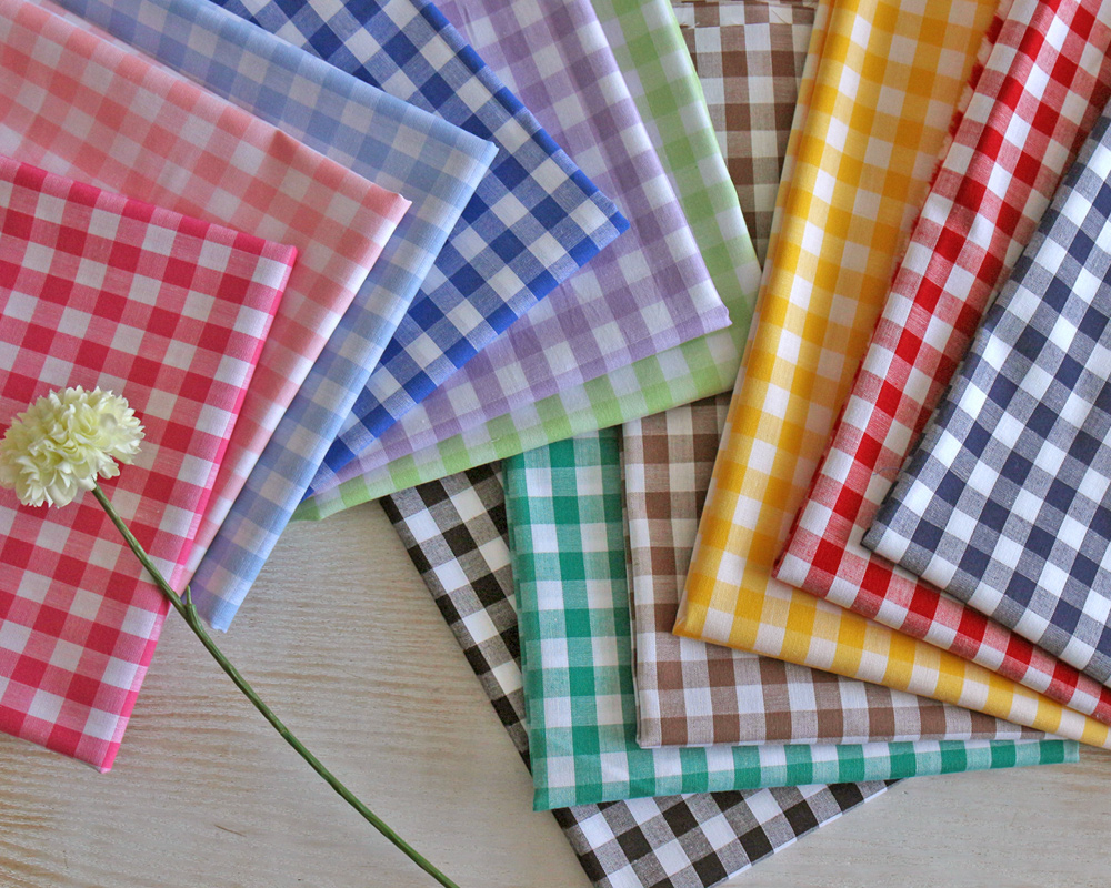 ◇ スワニーベーシック・先染めタイプのコットンラージギンガム