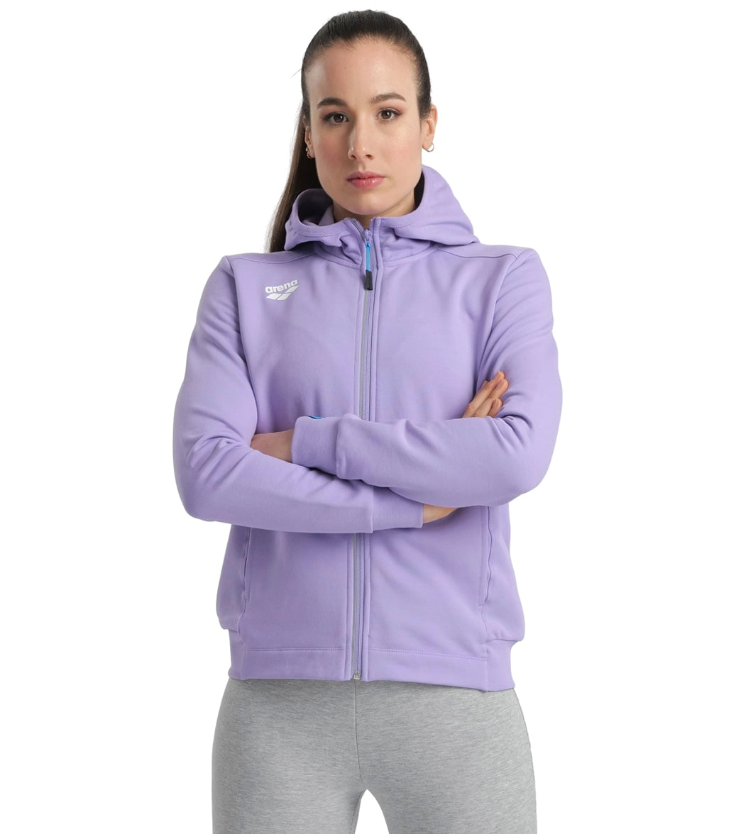 Arena Women's Team Panel Front Zipped Hooded Jacket at SwimOutlet.com