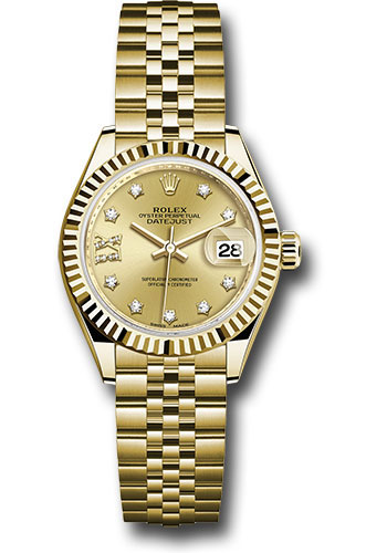 Rolex Datejust Lady 28 (YG|Fluted Bez|Jubilee Bracelet) Watches