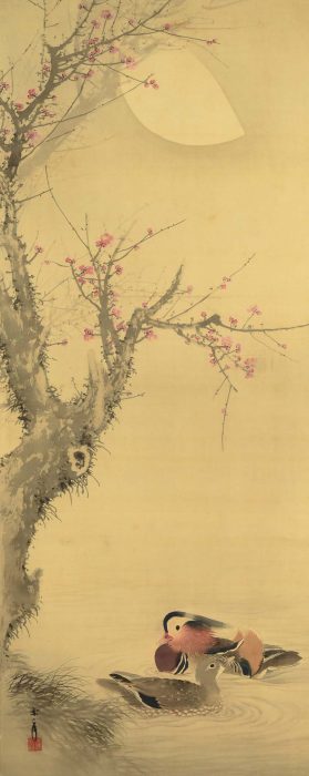 今尾景年「梅月鴛鴦図」の販売 | 美術品販売｜東京銀座ぎゃらりい秋華洞