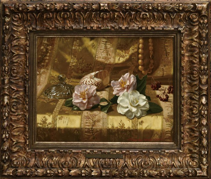 青木敏郎「椿の静物」の販売 | 美術品販売｜東京銀座ぎゃらりい秋華洞