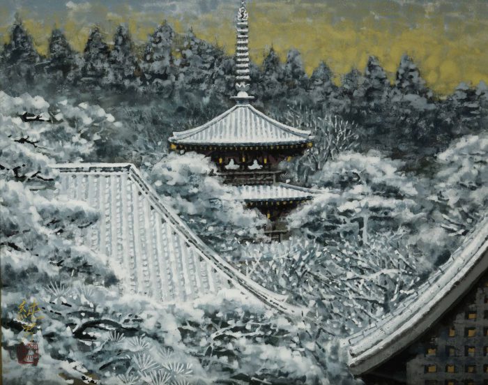 後藤 純男「新雪の朝」の販売 | 美術品販売｜東京銀座ぎゃらりい秋華洞