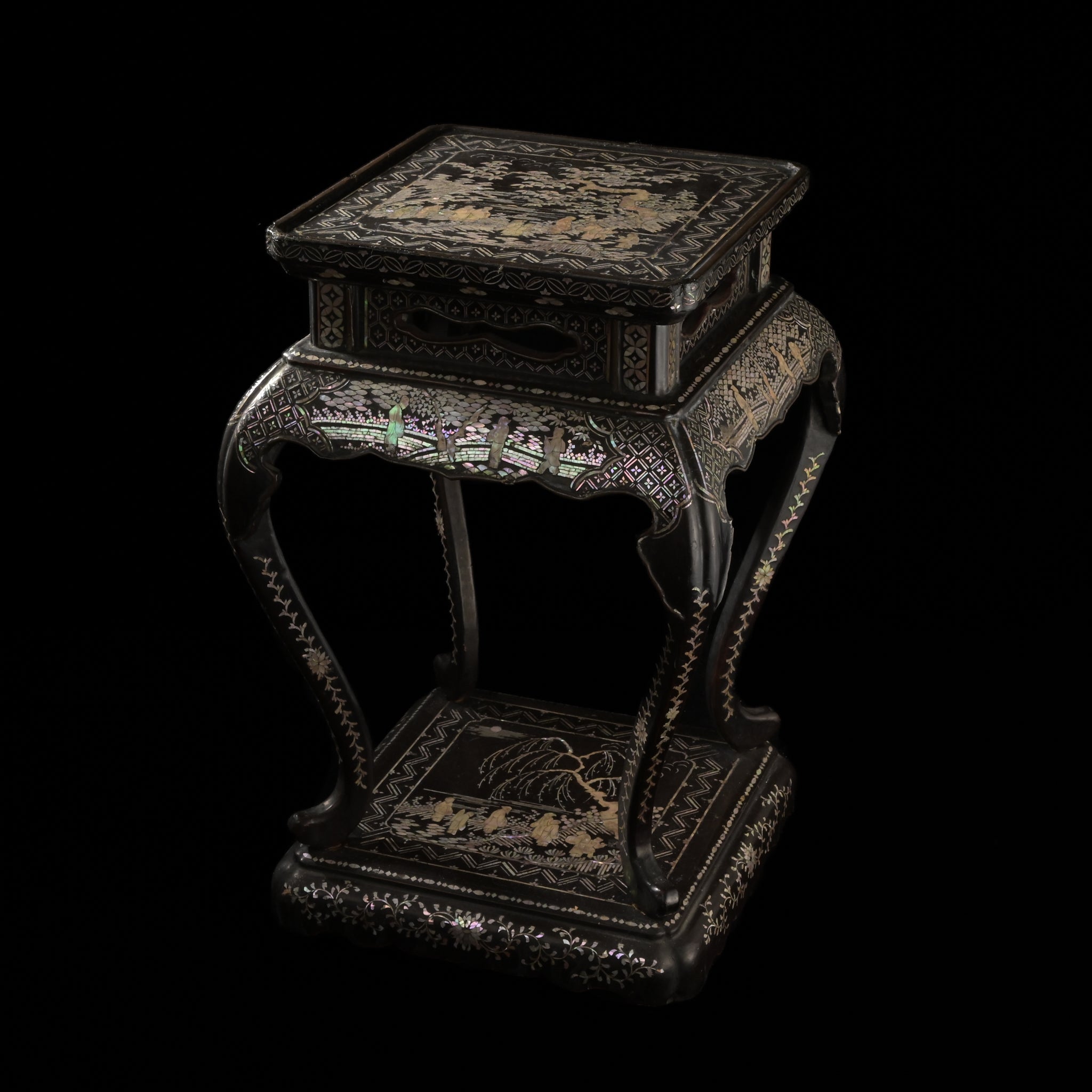 螺鈿 Black Lacquer Mother-of-Pearl Inlay – 周信堂 Syuusindou