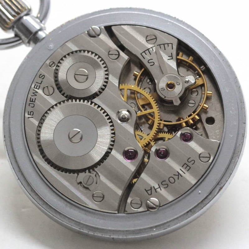 19セイコー鉄道時計/15石/秒針止め機能/絶版時計/オーバーホール済