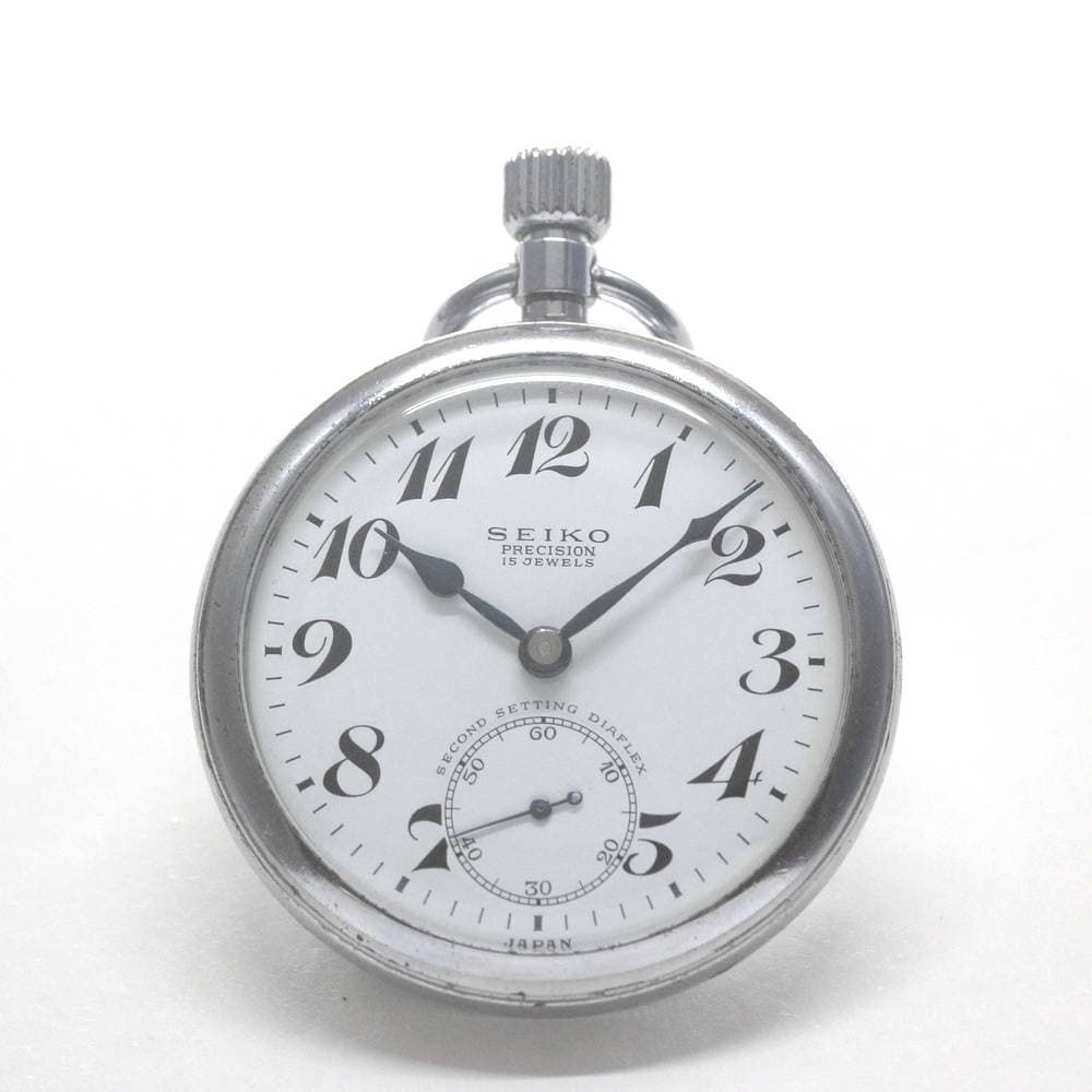 昭和39年の19セイコー鉄道時計/15石/秒針止め機能/絶版時計