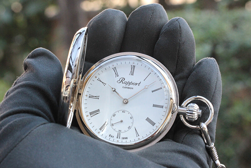 Rapport(ラポート) 両蓋開き シースルーバック 懐中時計 手巻き PW61