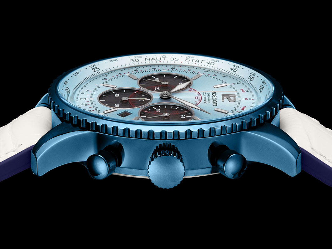 航空計算尺搭載【日本発“エンジェルクローバー”】空色のソーラー駆動