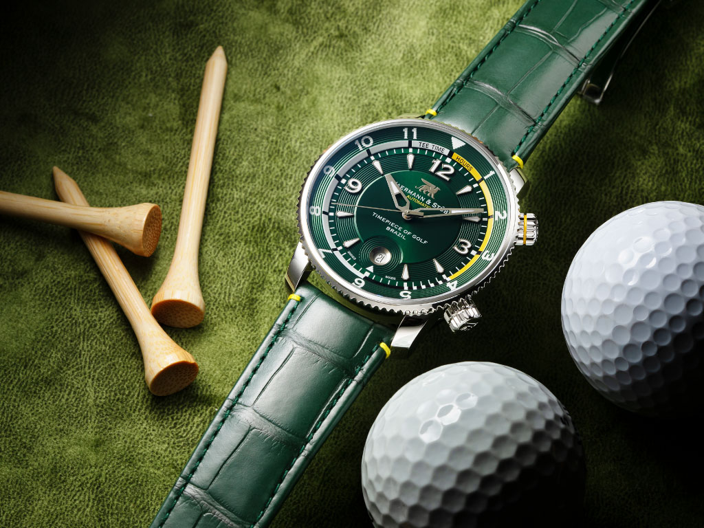 フルスイングにも耐えるタフネス構造【“特許取得”機械式ゴルフウオッチ