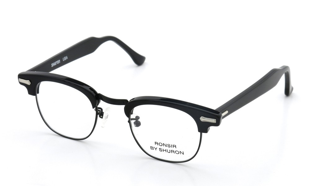 SHURON シュロン メガネ通販 RONSIR ロンサー ZYL Black/Black 44-22