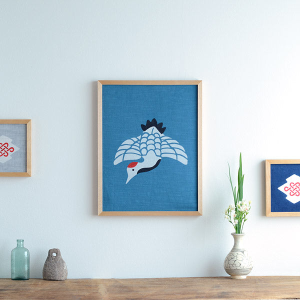 型染め額装「鶴」|【本品堂】公式オンラインストア – 本品堂 公式