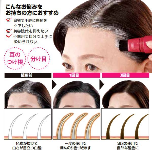 ピンポイント白髪染め5分で染める！クイックヤングヘアカラー[1点