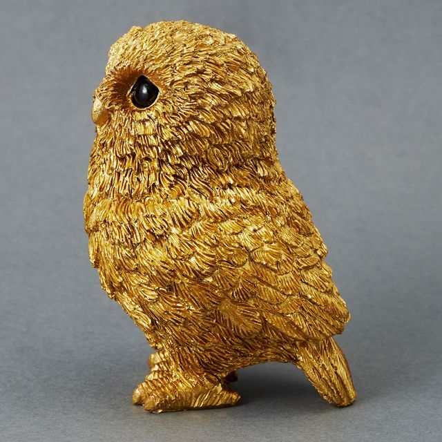 金持神社でご祈祷された金運黄金縁起物「福来（ふくろう）」EDN-0128