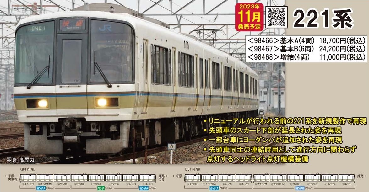 鉄道模型 :: TOMIX（トミックス）_98467_221系近郊電車基本セットB(6両)_N