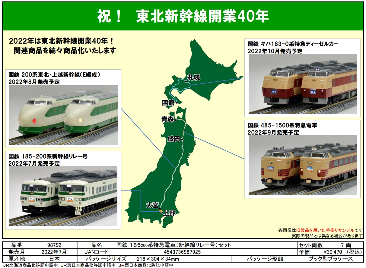 鉄道模型 :: TOMIX（トミックス）_98792_185-200系特急電車(新幹線ﾘﾚｰ