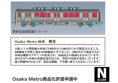 鉄道模型 :: ポポンデッタ_6039_Osaka Metro 66系堺筋線8両セット_N