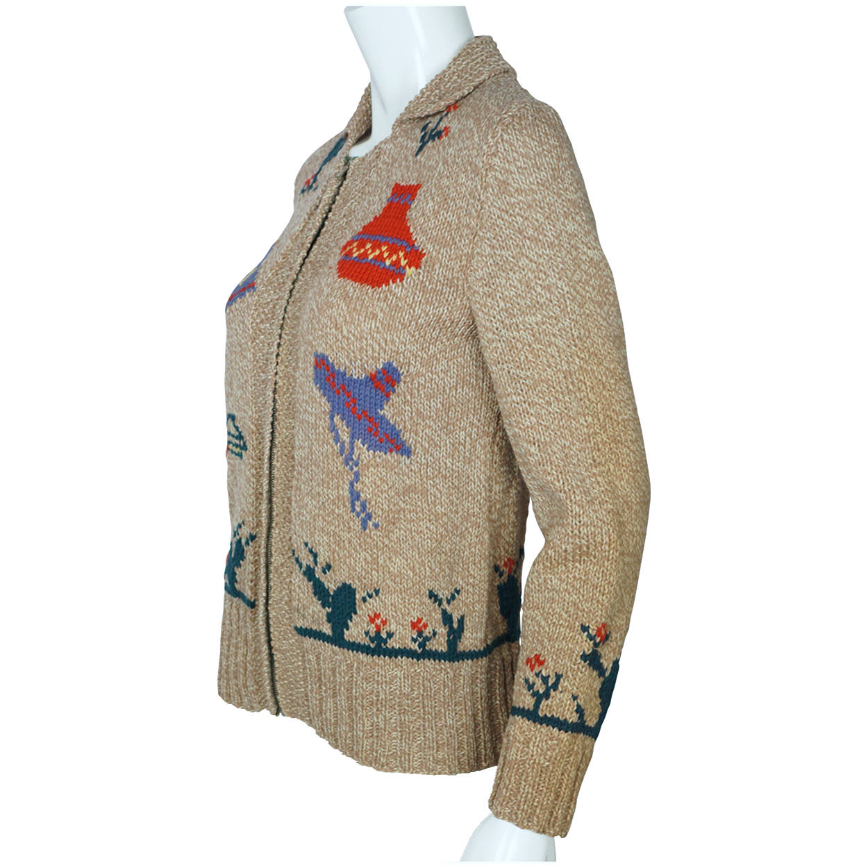 Vintage Cowichan Sweater Mary Maxim Mexicana Pattern 465 1950s