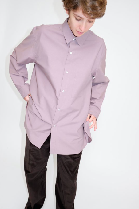 CRISTASEYA OVERSIZED CLASSIC COLLAR SHIRT – PORT