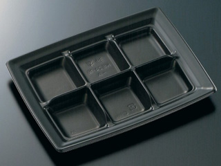 軽食容器 CT 沙楽 KS24-18-A BK 身 中央化学 | テイクアウト容器の通販