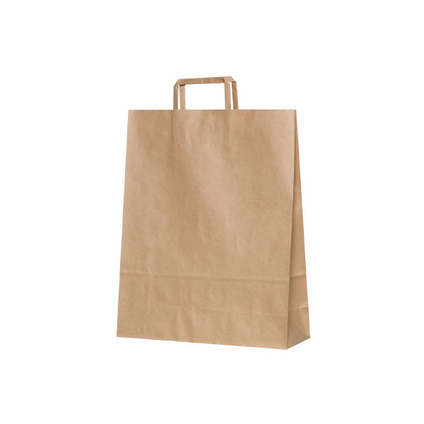 紙袋 平紐 4才 茶無地 パックタケヤマ | テイクアウト容器の通販サイト