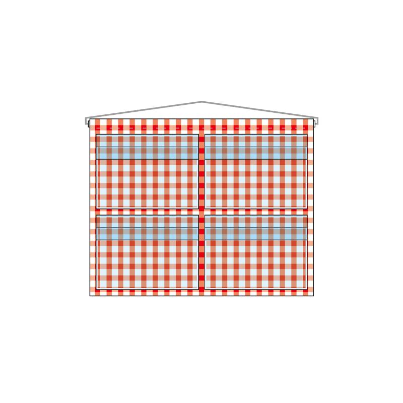 P] ウォールポケット 木目と竹 2列2段 43788 P・O・Pプロダクツ