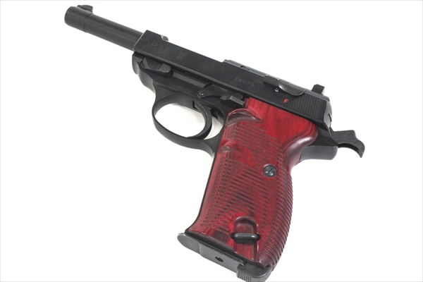 WEB限定】 ウッドグリップ｜マルゼン製 ワルサーP38｜レッド [WST-326