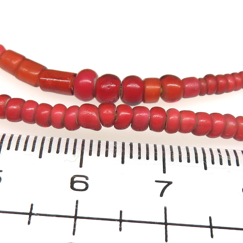 ヴェネチアンビーズ/ホワイトハーツ/小粒金赤ホワイトハーツ連