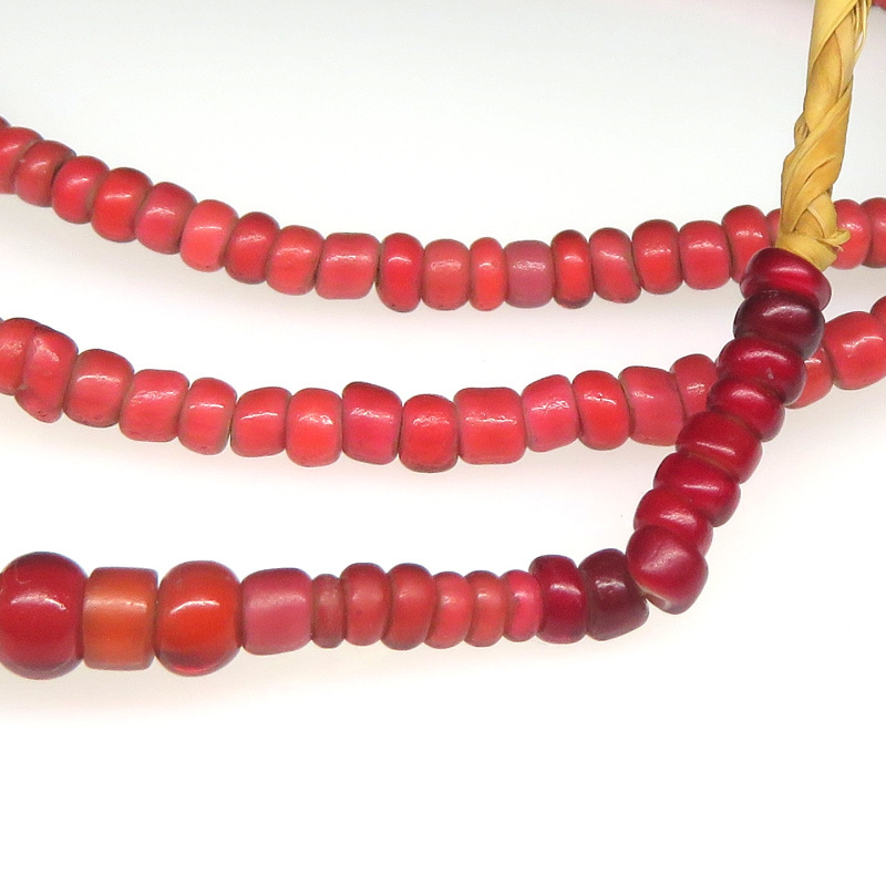 ヴェネチアンビーズ/ホワイトハーツ/小粒金赤ホワイトハーツ連